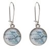 Engraved Custom Map Earrings