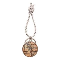 Engraved Custom Map Key Ring