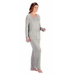 Women's Long Sleeve Pajamas -Fashion Paradise TA9376 Grey model B