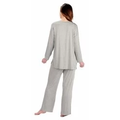 Women's Long Sleeve Pajamas -Fashion Paradise TA9376 Grey model C