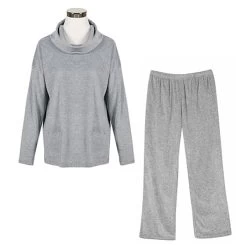 Velour Lounge Set -Fashion Paradise TA9386 GRAY SET W FORM