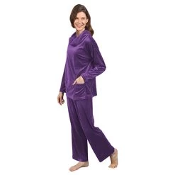 Velour Lounge Set -Fashion Paradise TA9386 SLEEPER PURPLE B