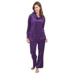 Velour Lounge Set -Fashion Paradise TA9386 SLEEPER PURPLE C