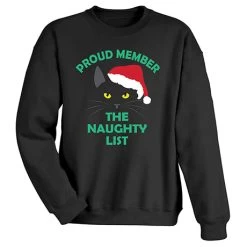 Naughty List T-Shirt Or Sweatshirt -Fashion Paradise WF1261 S