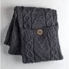 Galway Bay Wool Pocket Scarf - Charcoal