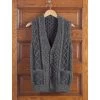 Men's Irish Aran Charcoal Sweater Vest