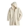 Brigid Hooded Irish Aran Cardigan-Natural