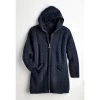Brigid Hooded Irish Aran Cardigan-Navy