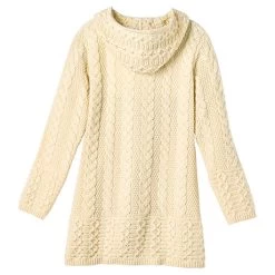 Brigid Hooded Irish Aran Cardigan -Fashion Paradise XA5066 NA back