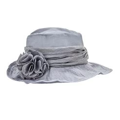 Summer Hat With Wired Brim -Fashion Paradise XB0262 Grey