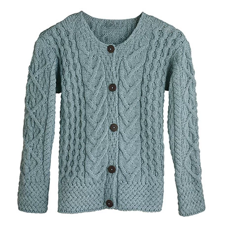 Women's Aileen Irish Aran Cardigan 1 Women's Aileen Irish Aran Cardigan