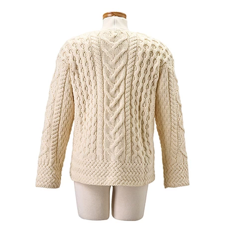 Women's Aileen Irish Aran Cardigan 7 Women's Aileen Irish Aran Cardigan - Image 7