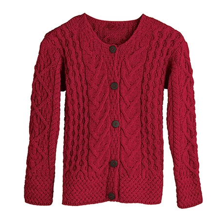 Women's Aileen Irish Aran Cardigan 4 Women's Aileen Irish Aran Cardigan - Image 4