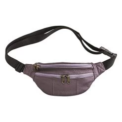 Leather Fanny Pack -Fashion Paradise XB9492 Eggplant