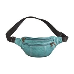 Leather Fanny Pack -Fashion Paradise XB9492 Turq