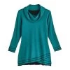 Reversible Cowl-Neck Crossover Tunic