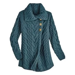 Women's Iona Irish Sweater Cardigan -Fashion Paradise XC9086 GREEN pr