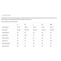 Irish Aran Sheep Sweater -Fashion Paradise XD6296 sizechart rev