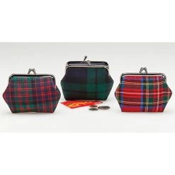Plaid Kiss Lock Coin Purse