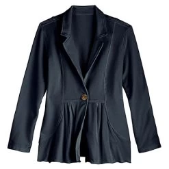 Cotton Jersey Jayne Jacket 10 Cotton Jersey Jayne Jacket -Fashion Paradise XE9052 Black front
