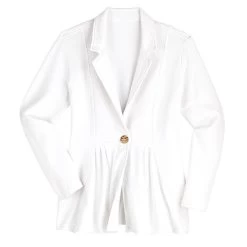Cotton Jersey Jayne Jacket 8 Cotton Jersey Jayne Jacket -Fashion Paradise XE9052 White front