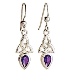 Celtic Amethyst Earrings